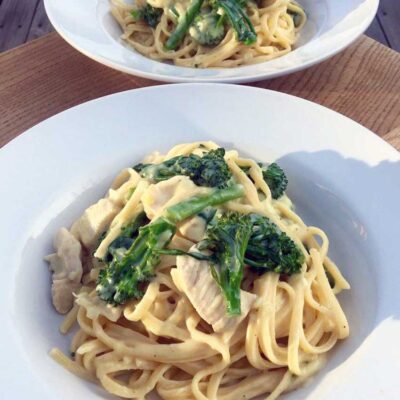 Opskrift: Spaghetti med aspargesbroccoli (bimi)