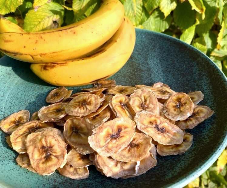 Opskrift: Tørret banan – bananchips – banansnack